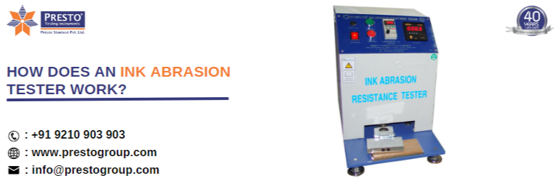 How does an ink abrasion tester work?